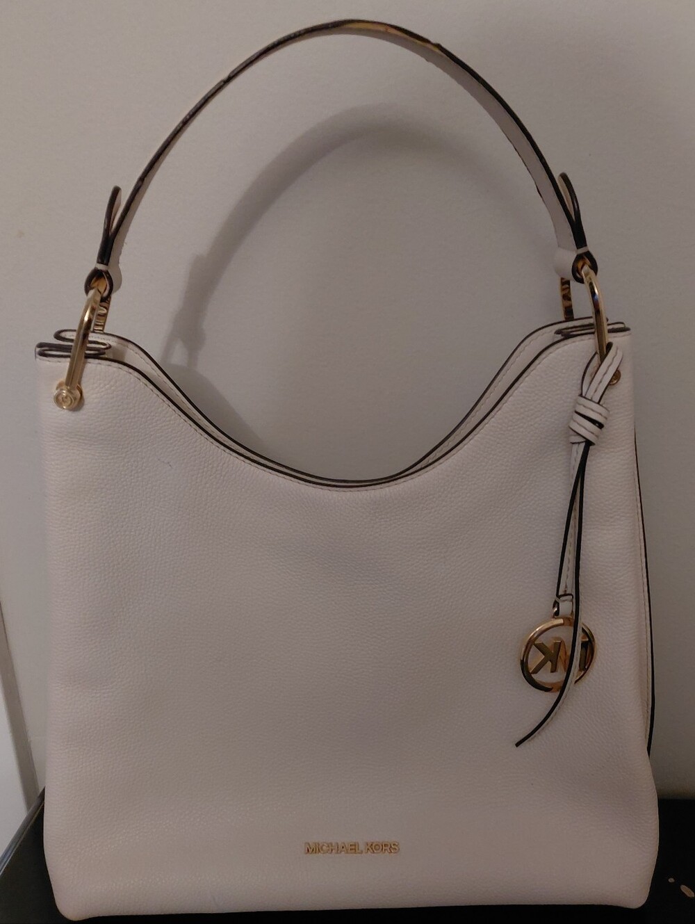 Michael Kors Ivory/Cream Pebbled Leather Hobo W/Gold Hardware *read Description - Picture 3 of 11